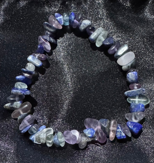 Lapis Lazuli and fluorite-19cm Natural stone chip