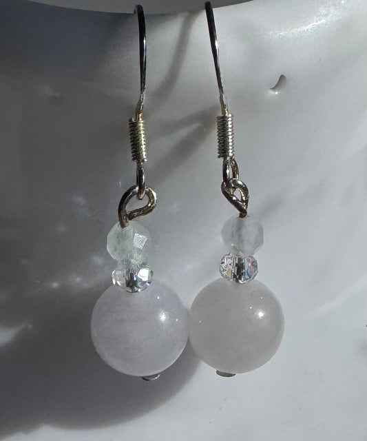 Sterling Silver Aquamarine drop Earrings